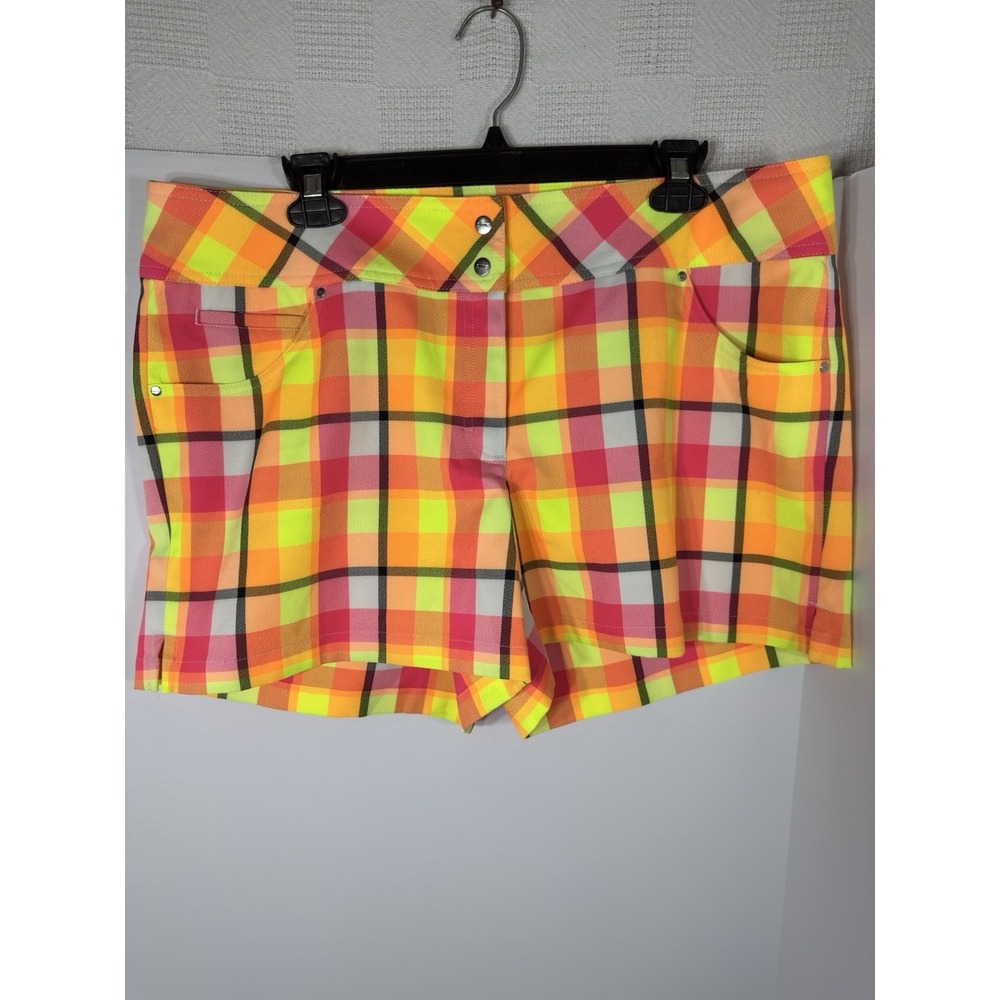 Slazenger Women's Bright Multicolor Golf Shorts Size 14
